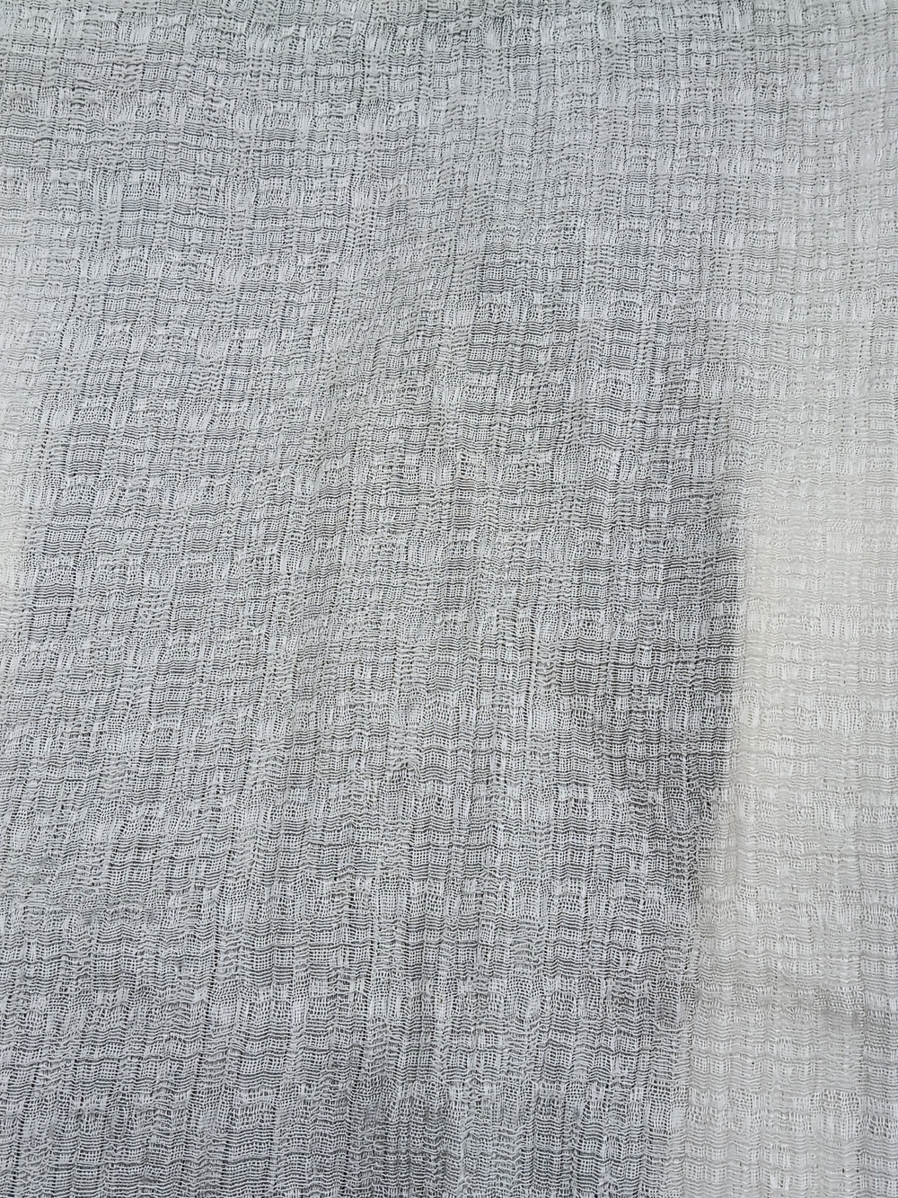 Vintage Textured Gauze Duster Jacket White Open Front Boho Artsy Layering Piece - Picture 5 of 14